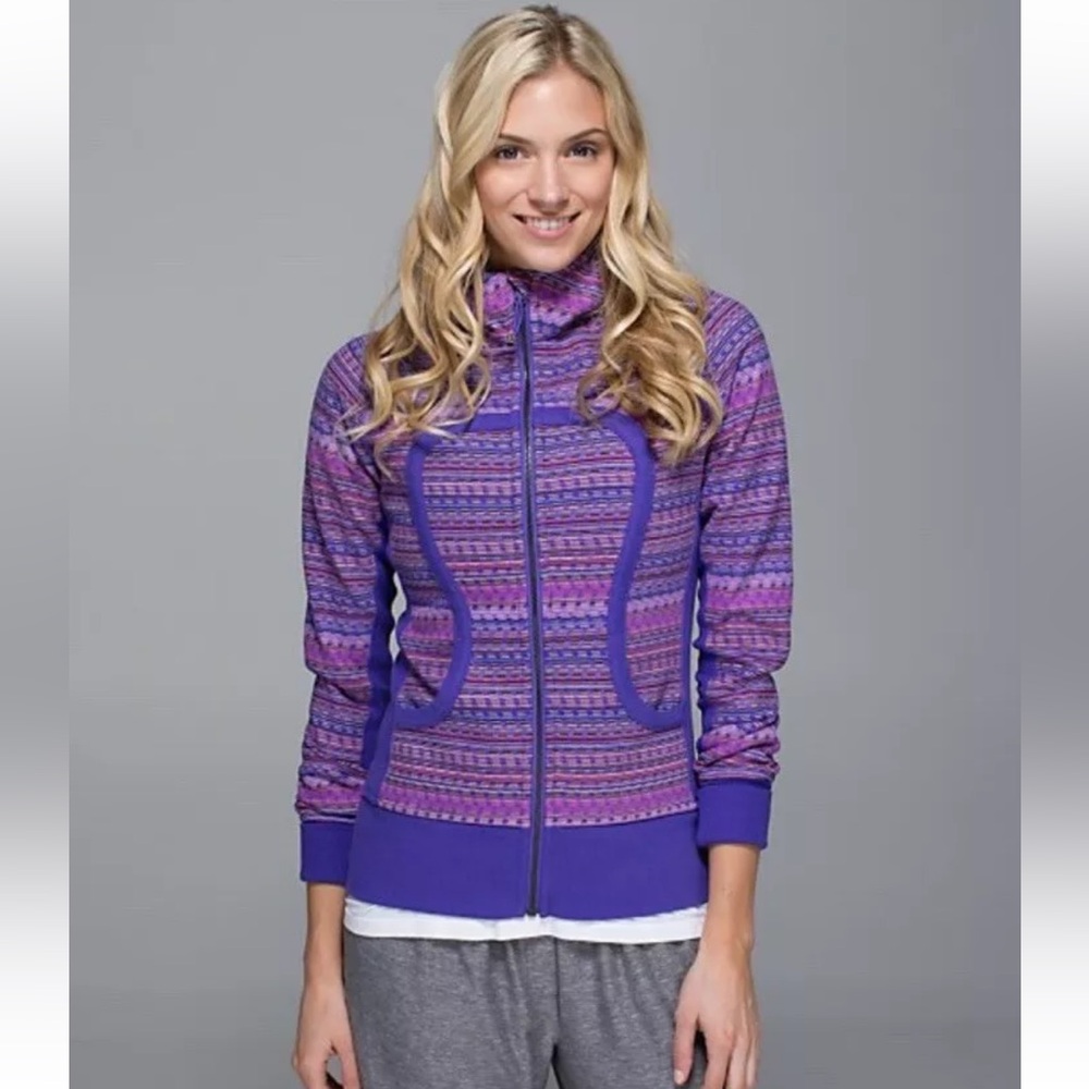 Lululemon Scuba Hoodie II Space Dye Twist Printed Size 6